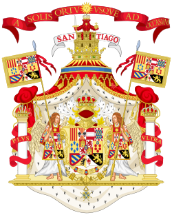 Full Ornamented Royal Coat of Arms of Spain (1761-1868 and 1874-1931)