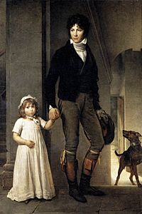 GERARD Francois Jean Baptist Isabey Miniaturist With His Daughter