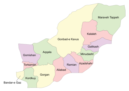 Counties of Golestan Province