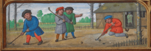 Golf scene from the 'Golf Book of Hours'