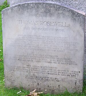 Grave of Thomas Rosewell, Bunhill Fields