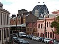 Harbour Bridge over terrace housing in Sydney