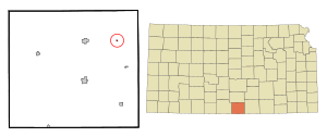 Location within Harper County and Kansas