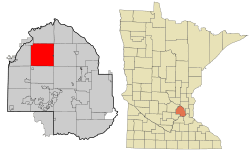 Location of the city of Corcoranwithin Hennepin County, Minnesota