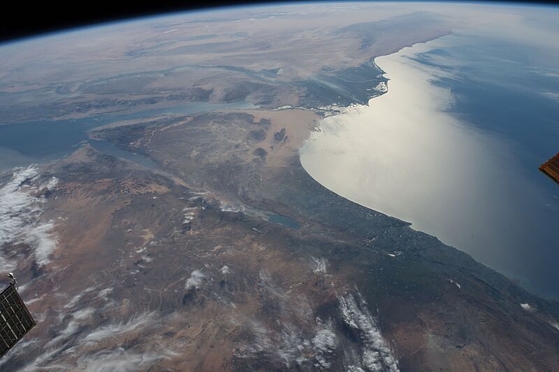 ISS-55 Nile River delta, Egypt
