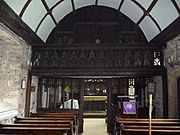 Interior of St. Aeddans church, Betws Newydd, Monmouthshire (geograph 3364811)