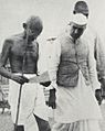 Jawaharlal Nehru with Mahatma Gandhi during a meeting of Working Committee of the Congress at Wardha