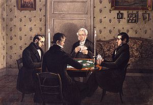 Johann Anton Sarg and three friends playing whist YORAG-R2870