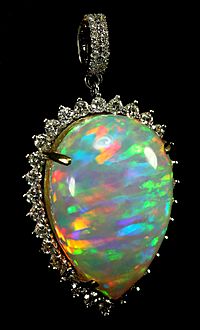 Jupiter 20 Opal and Diamond Pendant