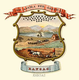 Kansas state coat of arms (illustrated, 1876)