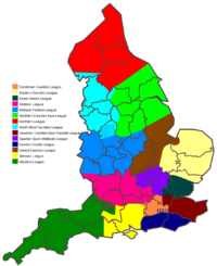 Levels 9–10 Football League areas in England