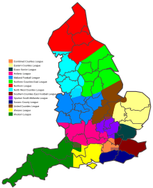 Levels 9–10 Football League areas in England