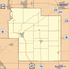 Carrollton, Carroll County, Indiana is located in Carroll County, Indiana