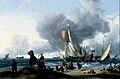 Ludolf Backhuysen - Dutchman Embarking onto a Yacht - Google Art Project
