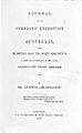 Ludwig Leichhardt - Journal of an Overland Expedition in Australia