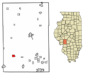 Macoupin County Illinois Incorporated and Unincorporated areas Shipman Highlighted