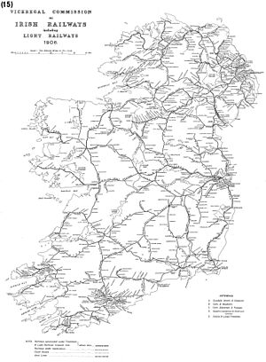 Map Rail Ireland Viceregal Commission 1906