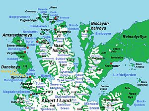 Map of Albert I Land north