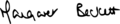 Margaret Beckett signature