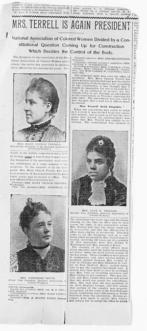 Mary Church Terrell newspaper