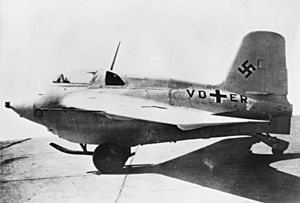Messerschmitt Me 163 V8 on the ground.jpg