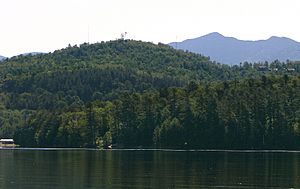 Mount Pisgah, left, from Lower Saranac Lake