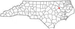 Location of Parmele, North Carolina
