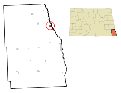 Location of Abercrombie, North Dakota