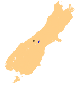 Location of Lake Tekapo