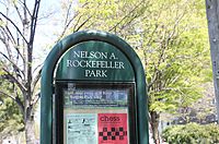 Nelson Rockefeller Park sign, NYC IMG 5810