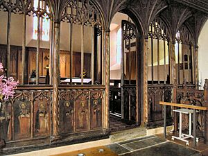 Painted Rood Screen Combe Martin