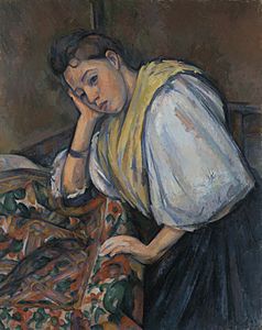 Paul Cézanne - Young Italian Woman at a Table - 99.PA.40 - J. Paul Getty Museum