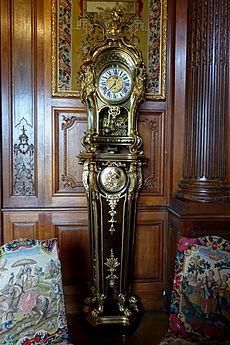 Pedestal clock by André-Charles Boulle, movement by George Graham, 1720-1725 - Waddesdon Manor - Buckinghamshire, England - DSC07655