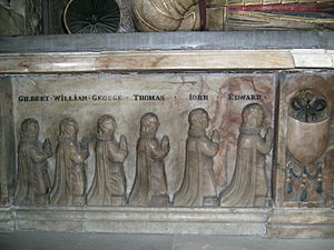 Penkridge St Michael - Double tomb sons