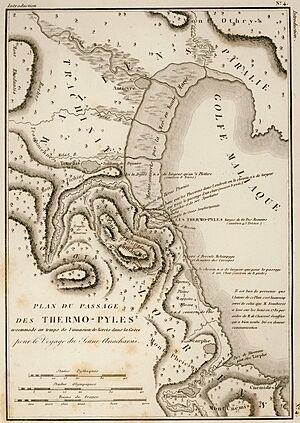 Plan du passage desThermo-Pyles accomodé au temps de l’invasion de Xerxes dans la Grèce - Jean-Jacques Barthélemy - 1832