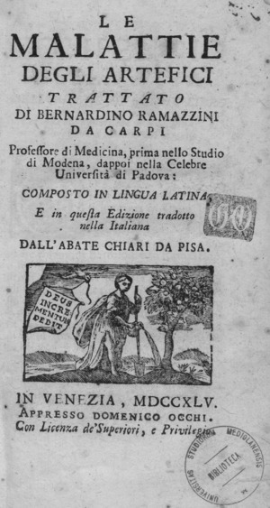 Ramazzini - De morbis artificum diatriba, 1745 - 3026294