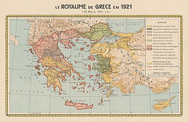 Royaume de Grece 1832-1921 Expansion (Kingdom of Greece Map Detail)