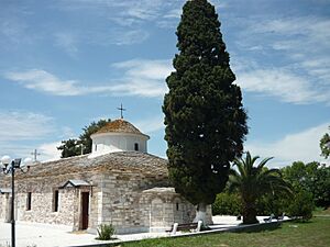 Saint Nicholas Church in Limenas, Thasos from SE