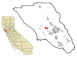 Location in Sonoma County and the state of California