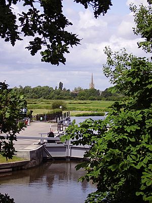 St John's Lock and Lechlade in background