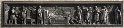 Statue of Richard I, Westminster - west panel