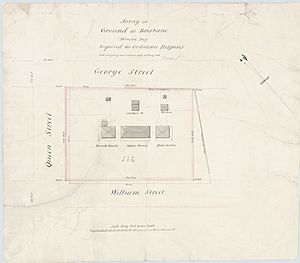 Survey for Soldiers Barracks, Brisbane, 1843