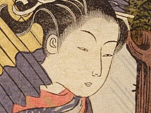 Suzuki Harunobu - Woman Visiting the Shrine in the Night - Google Art Project crop