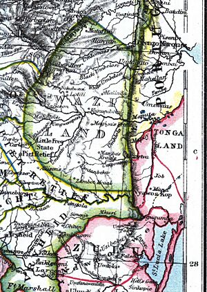 Swaziland 1897 - Johnston, W. and A.K. - South African Republic. Orange Free State, Natal, Basuto Land, Etc. (cropped)