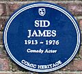 Teddington Riverside, Sid James, Comic Heritage plaque