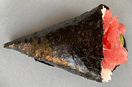 Temaki thon durant le confinement 2020 - vue de dessus