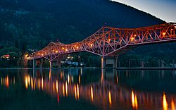 The Big Orange Bridge in Nelson, British Columbia