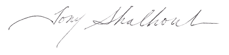 Tony Shalhoub (signature)