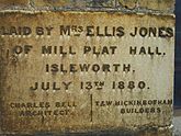 Twickenham Methodist Church foundation stone, 1880