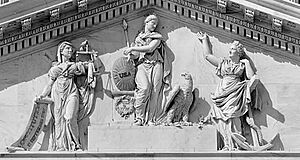US Capitol east center pediment